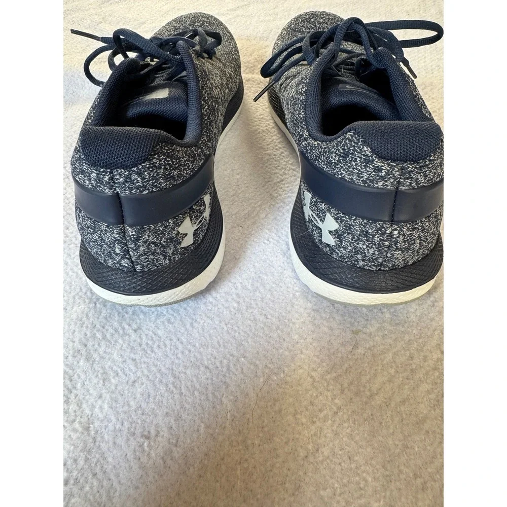 Under Armour Charged Impulse Knit Mens Running Shoes Navy White 3022593-401 14